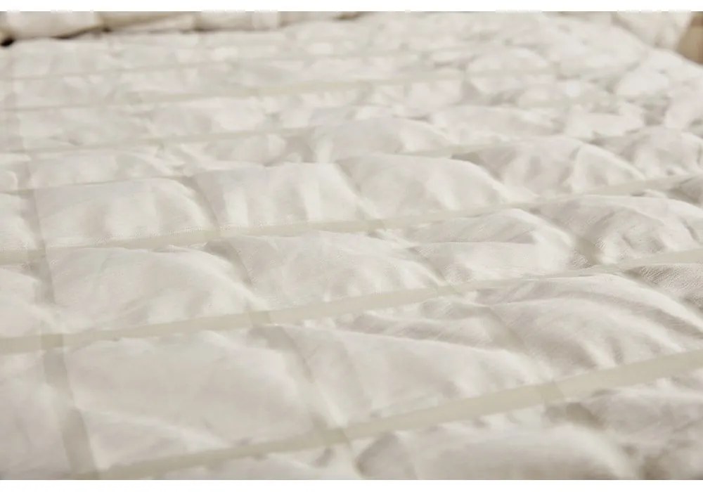 Biancheria da letto beige in crêpe per letto singolo 140x200 cm Naomi – My House