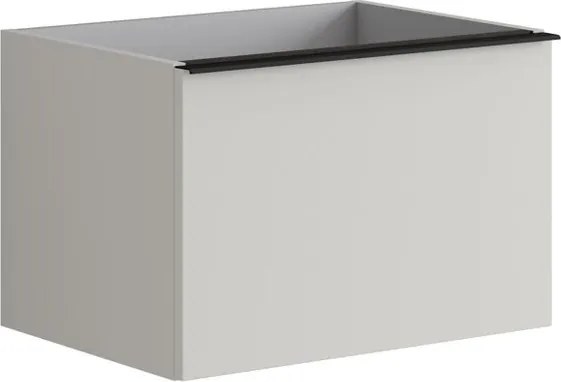 Mobile da bagno sospeso sotto lavabo L 60 x H 40 x P 45.5 cm grigio, 2 cassetti Pixel plain