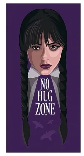 Asciugamano per bambini in viola scuro in cotone 70x140 cm Wednesday – Jerry Fabrics