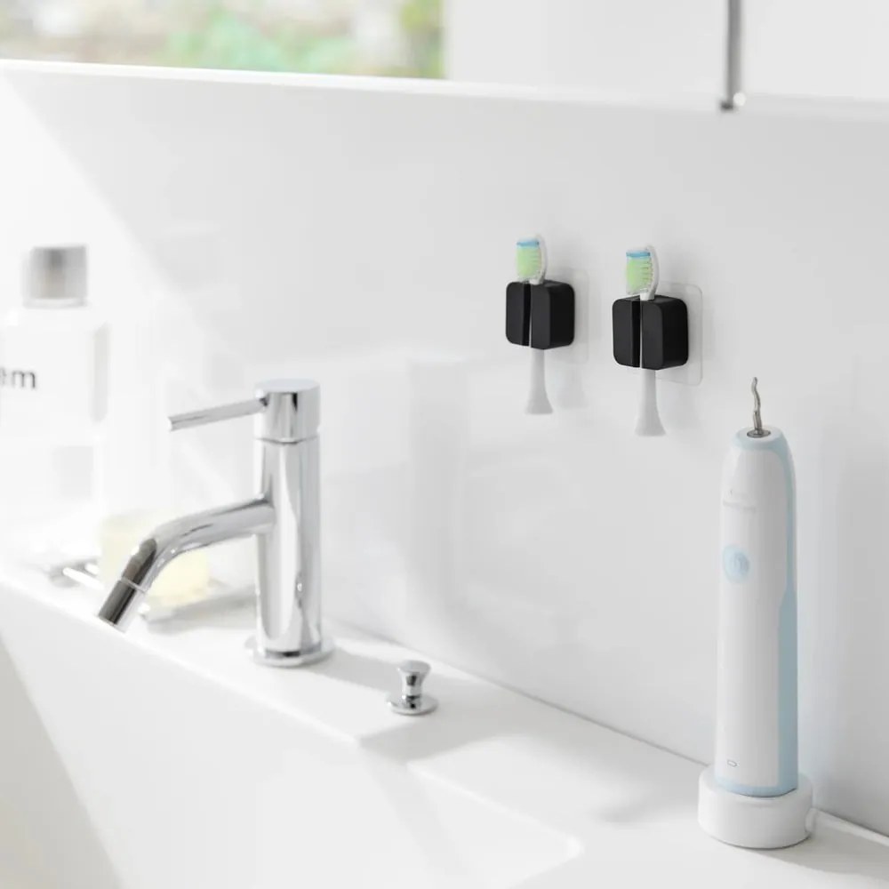 Portaoggetti multifunzione in silicone nero in set da 2 Film Hook - YAMAZAKI