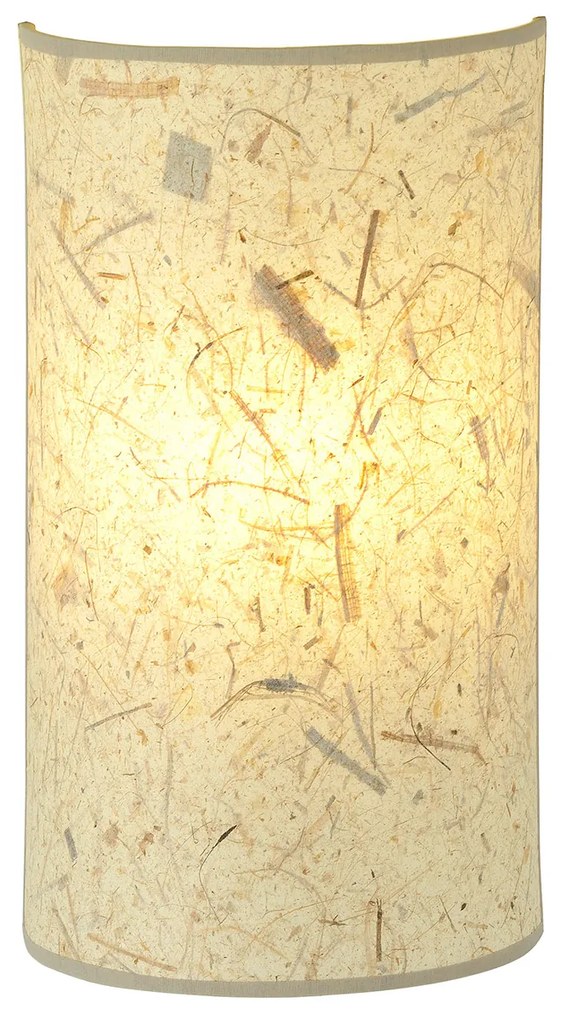 Applique Minimal 1 Luce Drago In Acciaio Bianco E Beige Effetto Sughero