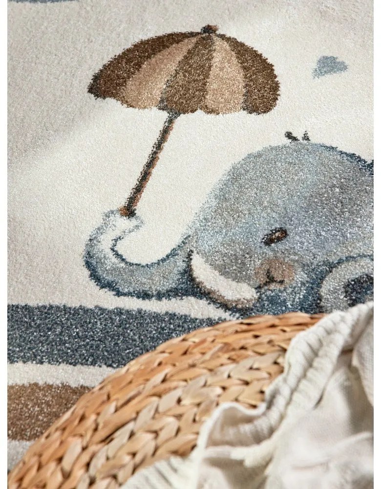 Tappeto per bambini crema 120x170 cm Walk like an Elephant Rainy Party - Villeroy&amp;Boch