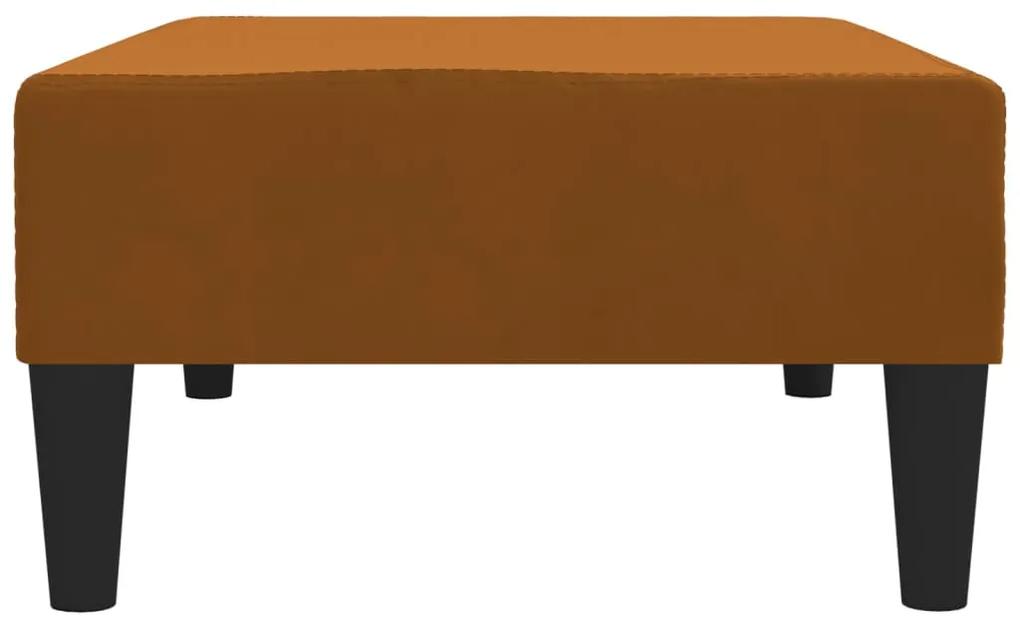 Poggiapiedi marrone 78x56x32 cm in velluto