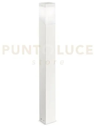 Ges601- paletto bianco 1 luce attacco e27 ip44 alluminio 100cm