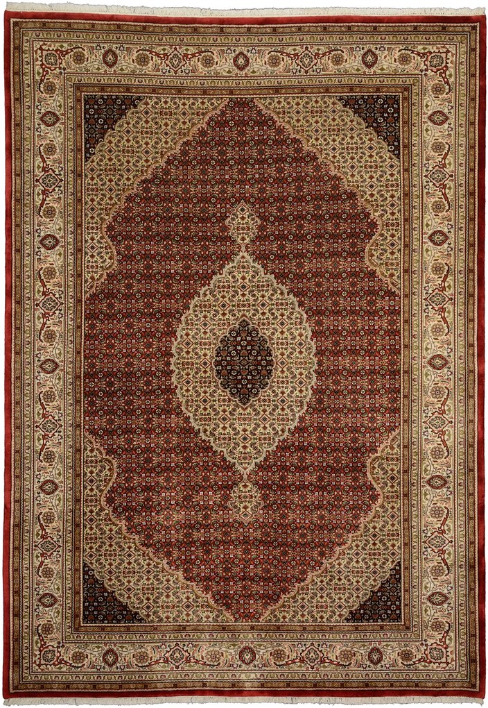 Tabriz Tappeto 350x250 Rosso (Indian) Annodato A Mano