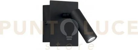 Applique a parete led dickens orientabile nera 2,2w 220lm 3000k 11x...