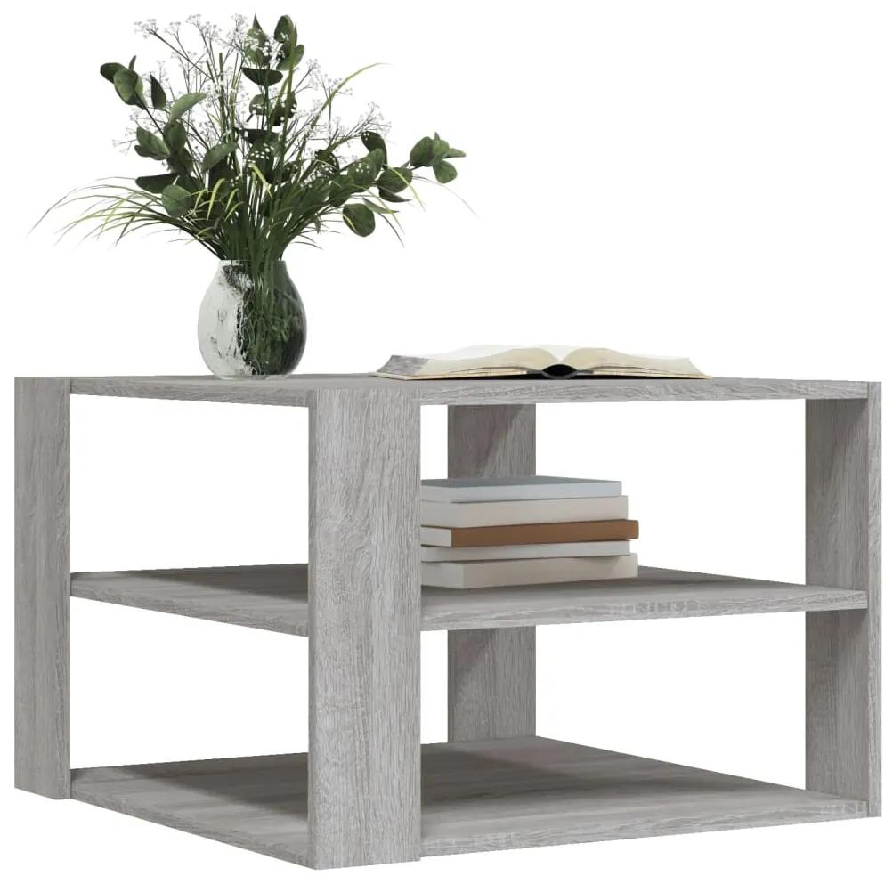 Tavolino salotto grigio sonoma 59,5x59,5x40cm legno multistrato