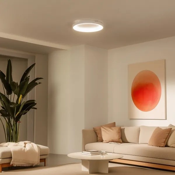 Brilagi - Lampada da soffitto dimmerabile FALCON SLIM LED/42W/230V Ø 50 cm, bianco + telecomando