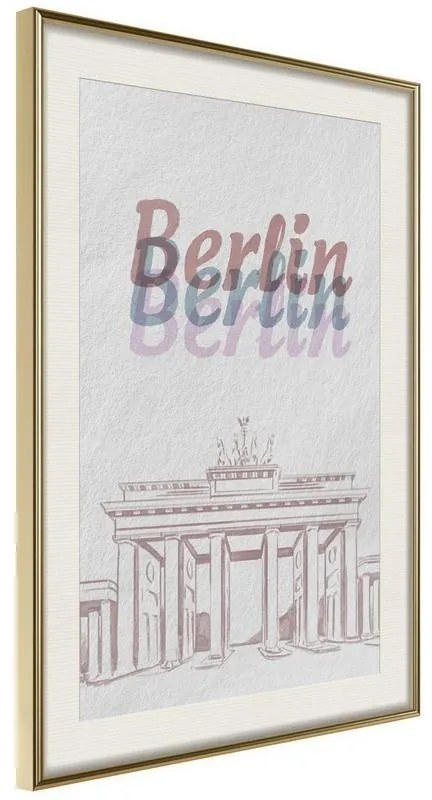 Poster  Pastel Berlin  Cornice Quadri Cornice d'oro con passe-partout, Larghezza x Altezza Home decor 40x60