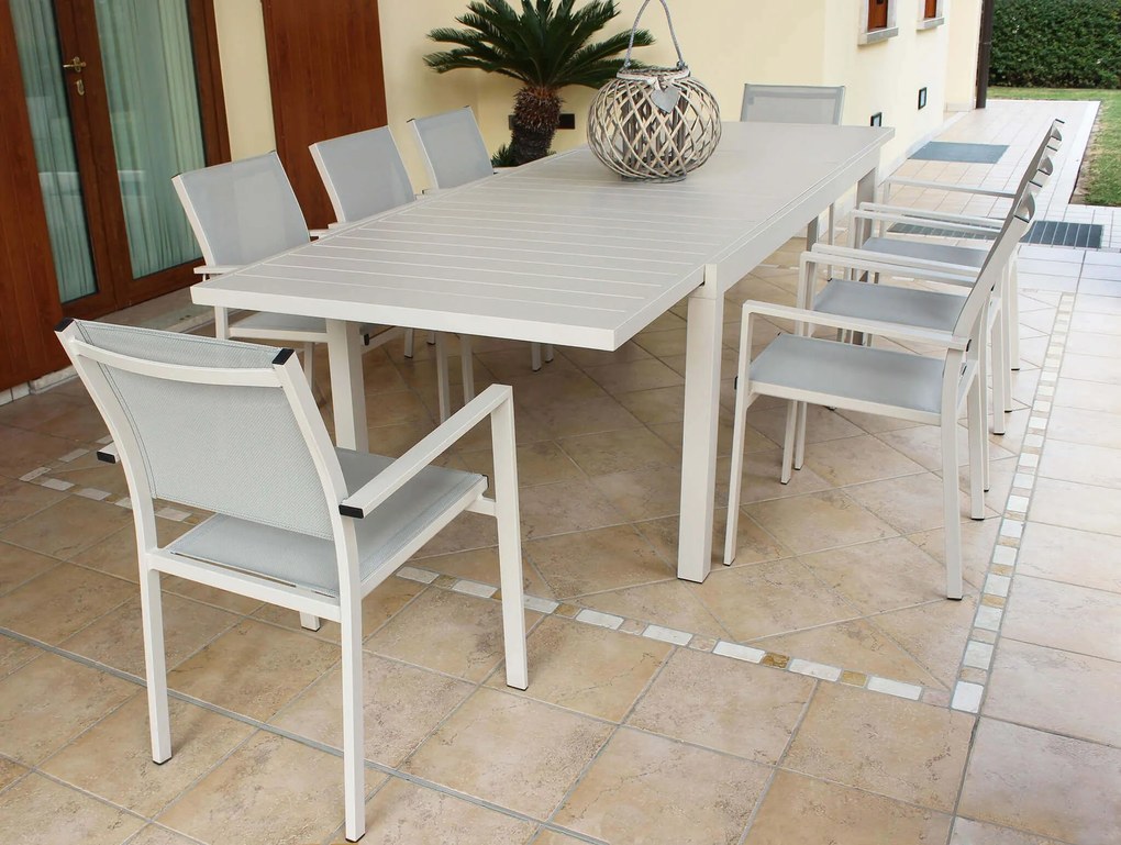 VENUS - poltrona da giardino in alluminio e textilene impilabile