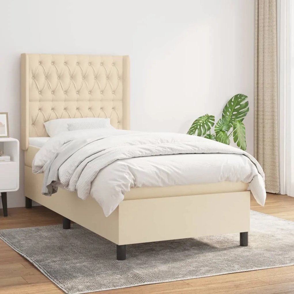 Giroletto A Molle Con Materasso Crema 90x200 Cm İntessuto /