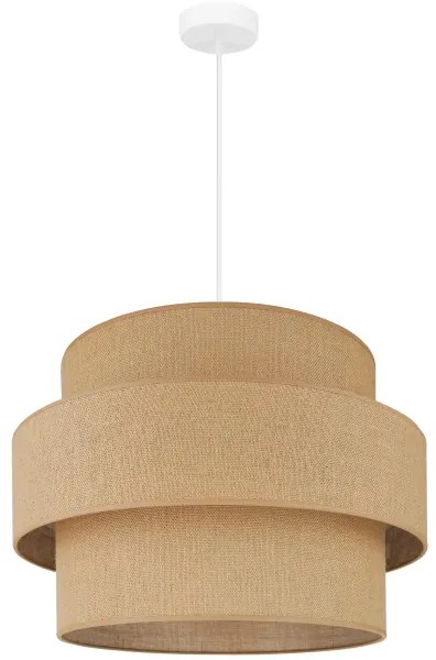 Brilagi - Lampadario a sospensione con filo SPACE YUTE 1xE27/15W/230V diametro 50 cm beige/bianco
