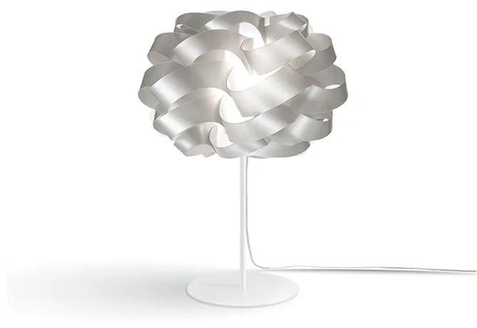 Lampada Da Tavolo Moderna 1 Luce Cloud In Polilux Silver Made In Italy