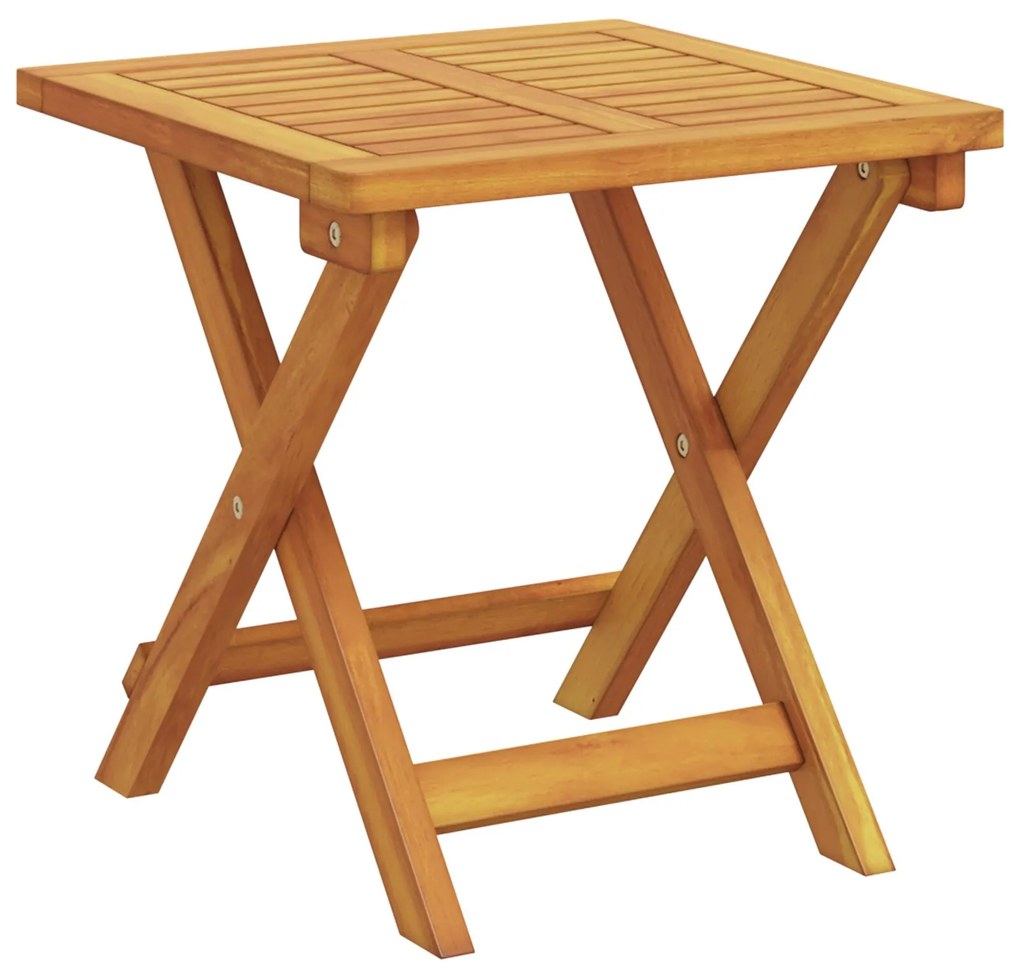 Sdraio con ruote 2 pcs con tavolo e cuscino in legno di acacia massello