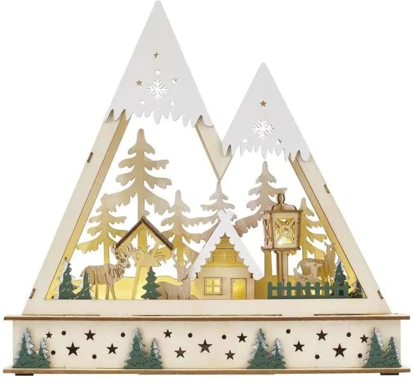 LED Decorazione natalizia LED/0,6W/2xAA paesaggio natalizio