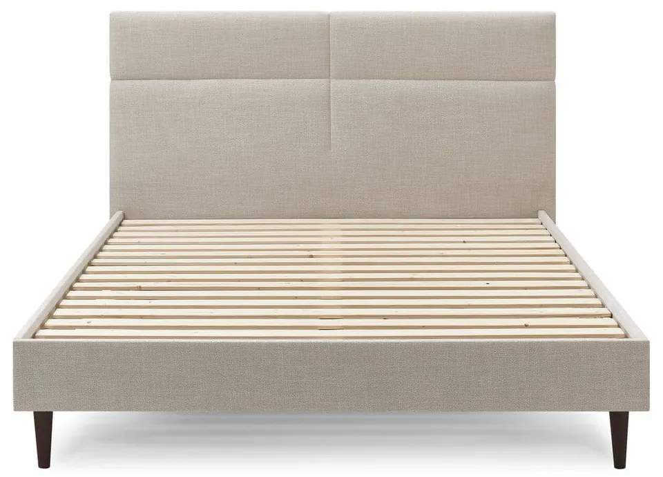 Letto matrimoniale imbottito beige con griglia 180x200 cm Elyna - Bobochic Paris