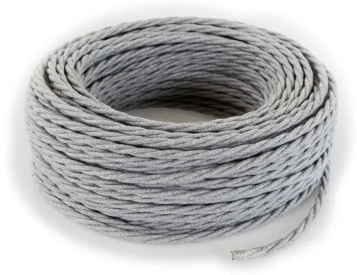 Cavo tessile 3 x 0,75 mm² L 50 m MERLOTTI grigio matassa