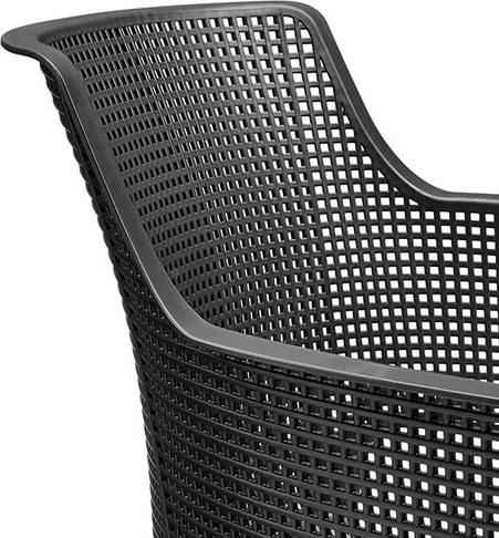 Sedie Da Esterno In Resina Design Moderno Con Braccioli Elisa Keter Grafite 4 Pezzi