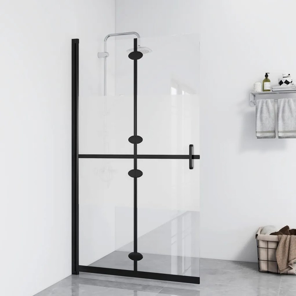 Parete Per Doccia Walk-in Pieghevole İn Vetro Esg 110x190 Cm /