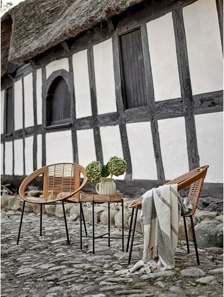 Set di mobili da giardino di colore naturale in rattan artificiale per 2 persone Dudine – Bloomingville