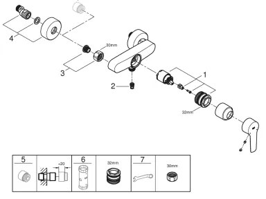 GROHE 322792432 - Miscelatore doccia START DN 15 nero