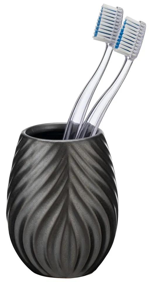Tazza in ceramica antracite per spazzolini da denti Idro - Wenko