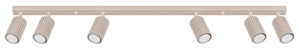 Faretto grigio tortora in metallo 6,5x117 cm Gleam – Sollux