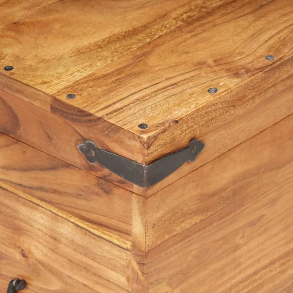 Baule 90x40x40 cm in legno massello di acacia