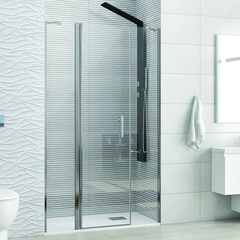 Doccia 130cm con anta battente + 2 fissi laterali KPX6000 - KAMALU