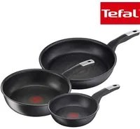 Tefal Unlimited Set di 3 padelle da 24/28 cm e pentola wok da 28 cm Antiaderente