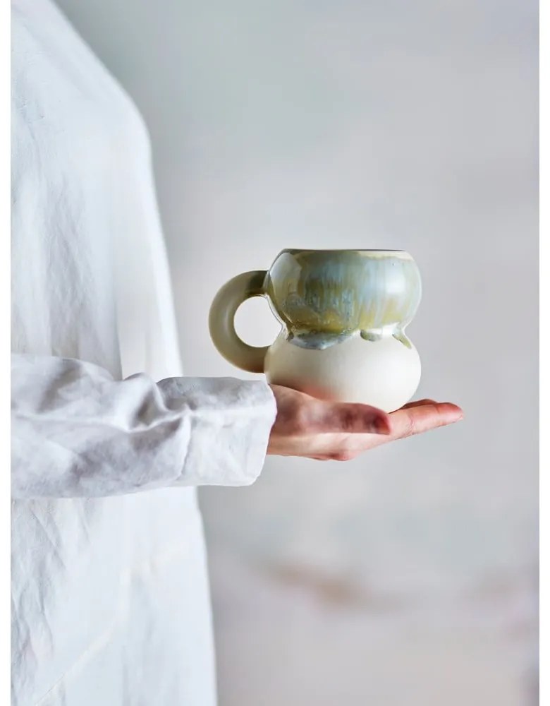 Tazze in set blu e color crema in gres 4 pz 400 ml Luna – Bloomingville