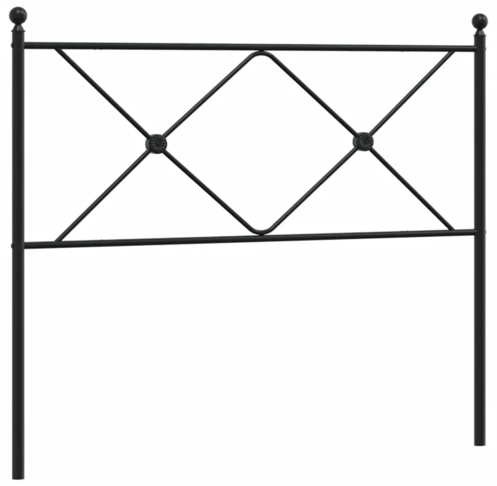 Testiera in metallo nero 107 cm