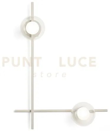 Mikado lampada da parete o soffitto 2 luci cipria  e trasparente at...