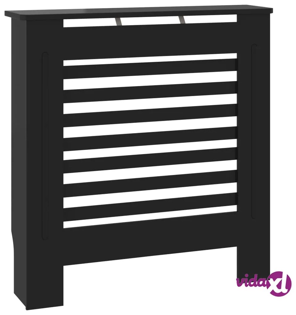 vidaXL Copertura per Radiatore Nera in MDF 78 cm