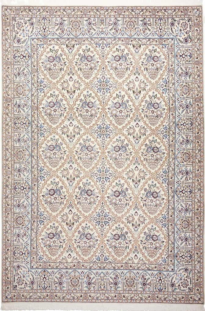 Nain Tappeto persiano 210x300 Beige (Iran) Annodato A Mano