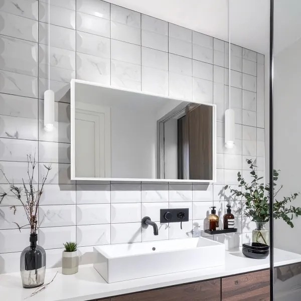 Brilagi - Lampadario da bagno su filo SELE AQUA 1xGU10/30W/230V IP44 bianco