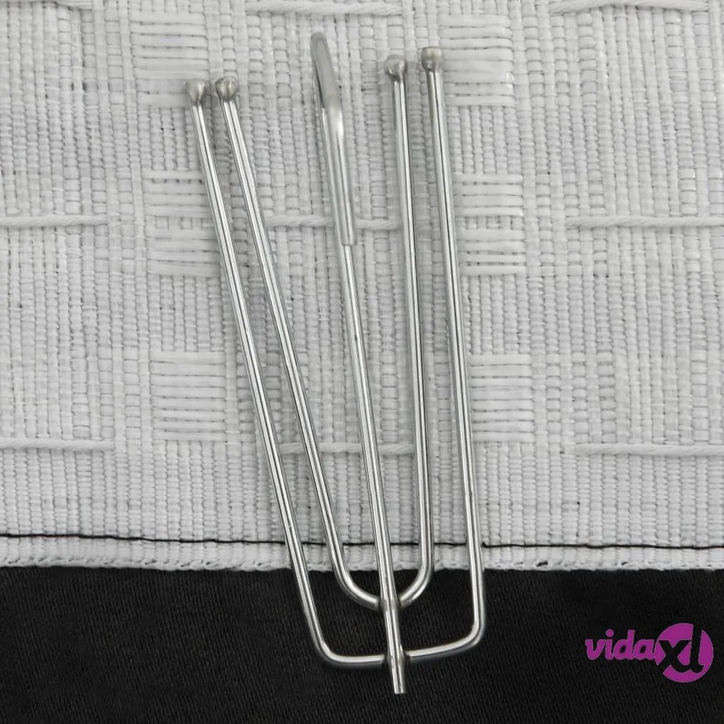 vidaXL Tende Oscuranti con Ganci Effetto Lino 2 pz Nere 140x225 cm