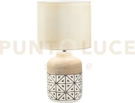 Lumetto vietri in ceramica 1 luce attacco e27 22x41cm con paralume ...