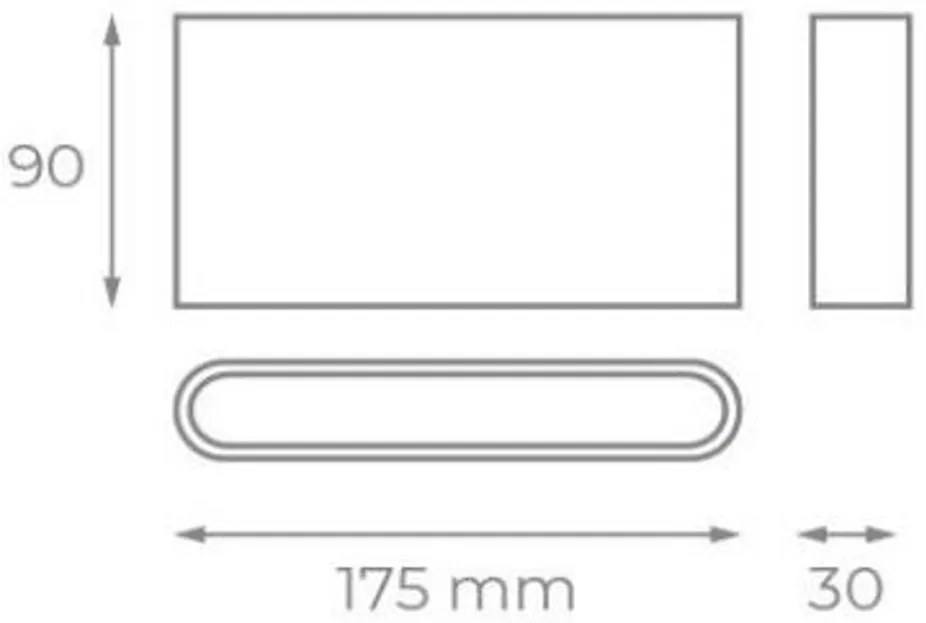 Applique LED 12W Bidirezione IP65 CCT Bianco Variabile