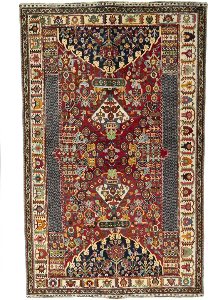 Shiraz Tappeto persiano 280x170 Rosso (Iran) Annodato A Mano