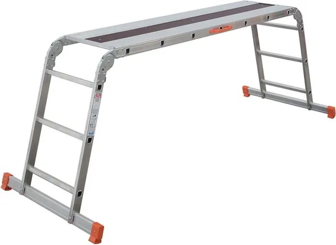 Scala multiposizione FACAL Alfa 2 in alluminio 3 + 3 gradini portata massima 150 kg EN 131 per lavori fino a 2.8 m