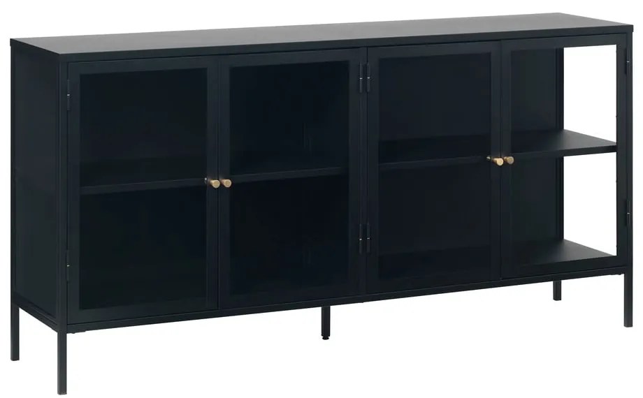 Vetrina in metallo nero 170x85 cm Carmel - Unique Furniture