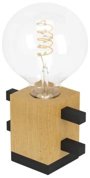 Eglo 390193 - Lampada da tavolo LEVANTARA 1xE27/40W/230V nero/marrone