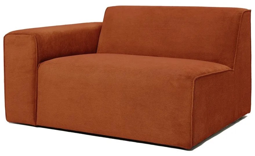 Modulo divano in velluto a coste arancione (angolo sinistro) Sting - Scandic