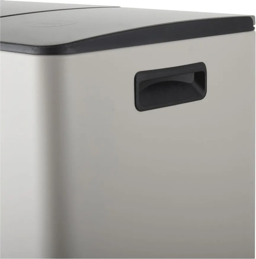 Cestino per la spazzatura grigio tortora in acciaio per raccolta differenziata/con pedale 2x20 l Aliya – Spirella