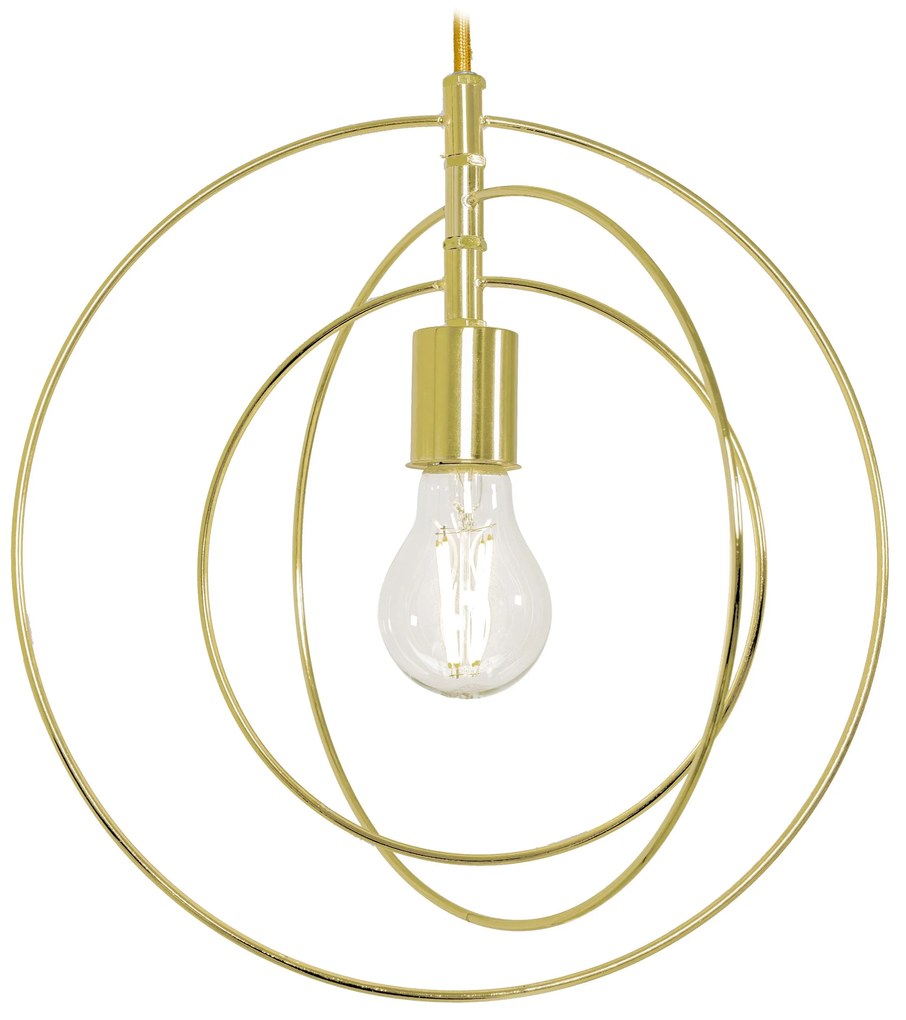 Lampada Da Soffitto Metallico Anulare Oro APP286-1CP