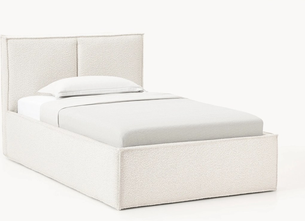 Letto singolo imbottito in bouclé Dream