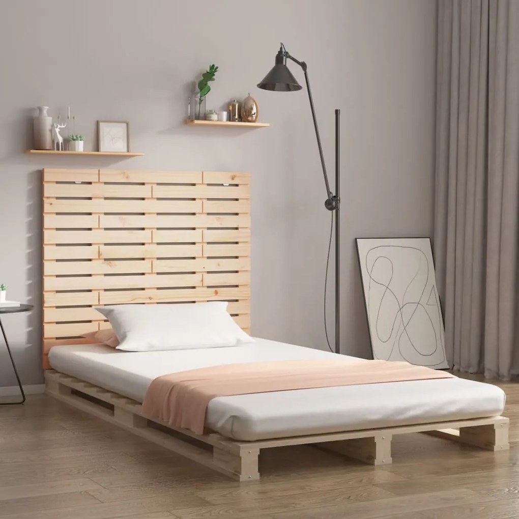 Testiera Da Parete 81x3x91,5 Cm İn Legno Massello Di Pino /