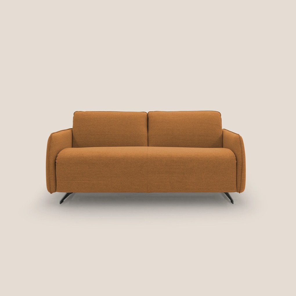 Texas Divano letto matrimoniale moderno in tessuto impermeabile T19 arancio