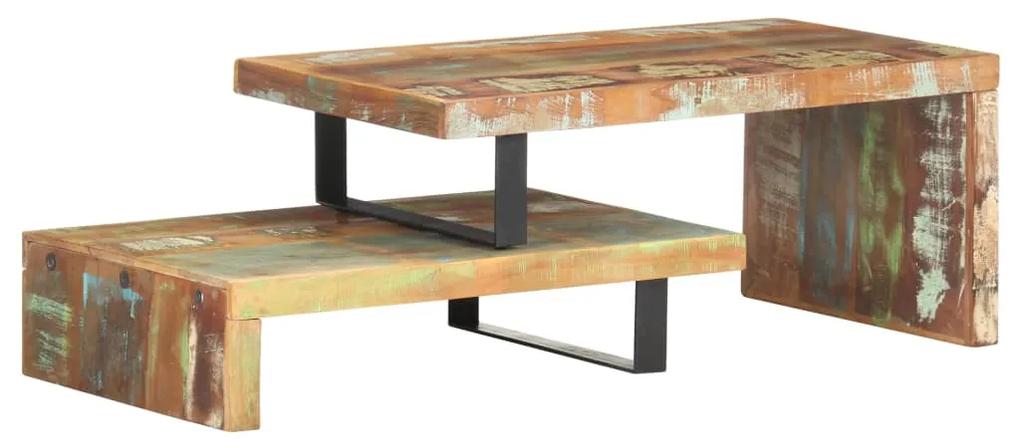 Set tavolini da salotto 2 pz in legno massello di recupero